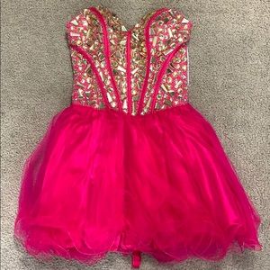 Fuchsia Mini Prom Dress!